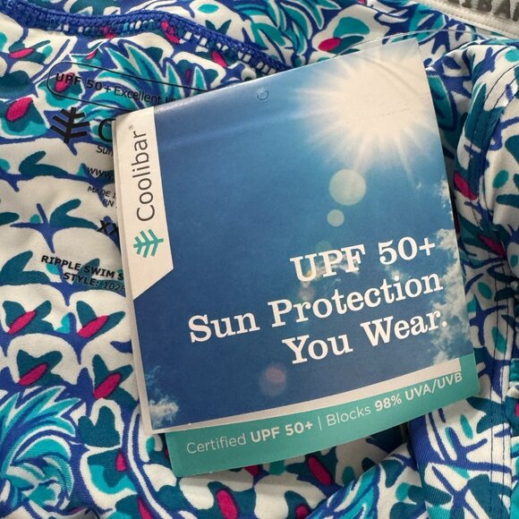 Coolibar Ripple Swim Shorts Womens 2XL Pineapple Print UPF 50+ NWT SS-2053 - Picture 7 of 11